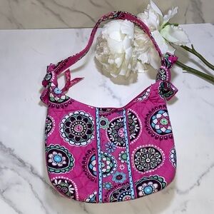 Vera Bradley Vibrant Pink Cupcake Patterned Women's Shoulder Bag